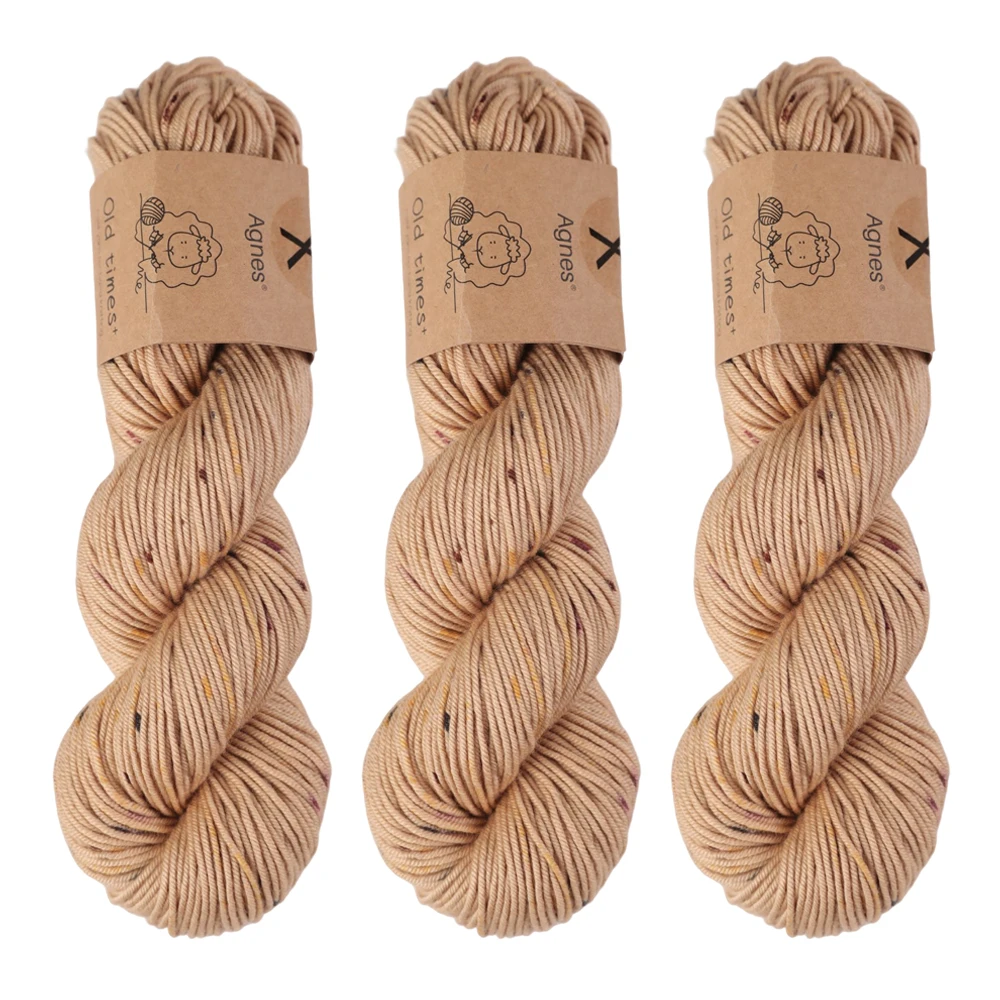 3 stks Breigaren Merinowol Hand Zachte Trui Sjaal Hoed Geweven Regenboog Baby DK Draad 100g/Strand