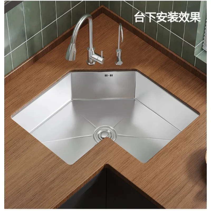 Large Single Tank Dishwashing Basins·Kitchen Corner Special‑shaped L‑shaped SinkFor Household Kitchen Washing Renovation Project