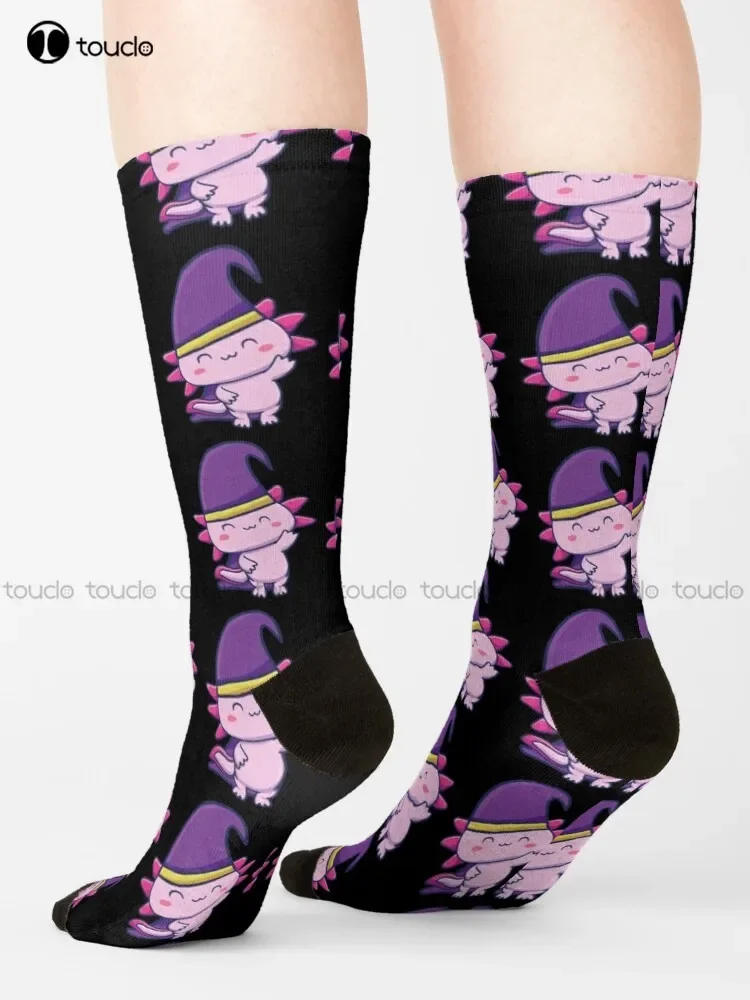 Axolotl Halloween Costume Socks Usa Socks Personalized Custom Unisex Adult Teen Youth Socks Halloween Christmas Fashion New Gift