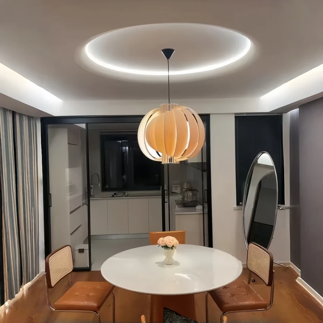 

Подвесной светильник в стиле Mid-Century Modern: уникальная спиральная сфера для гостиной, спальни, столовой, чайной комнаты, кафе (цоколь E27)