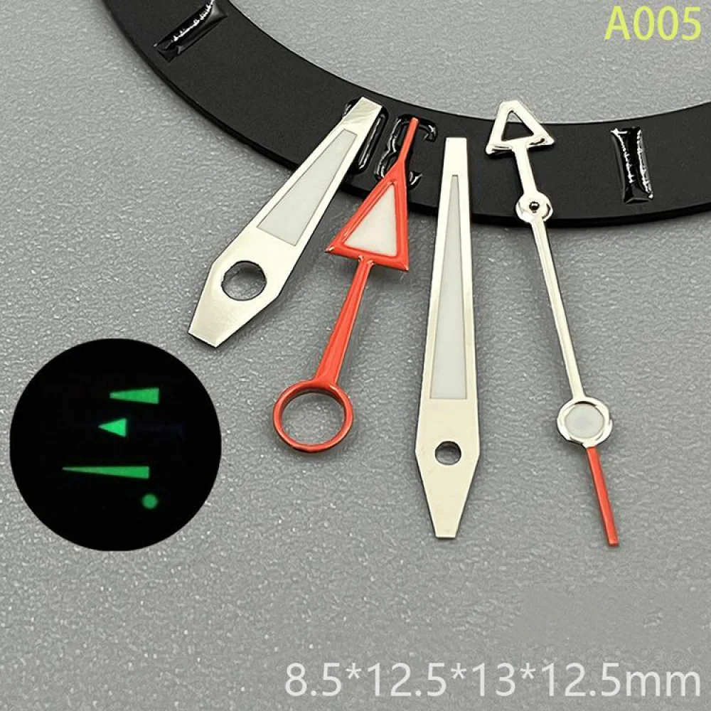 4 PCS/Set NH34 Hands GMT Green Luminous Pointers for NH34 Movement Mechanical Watch Accessories
