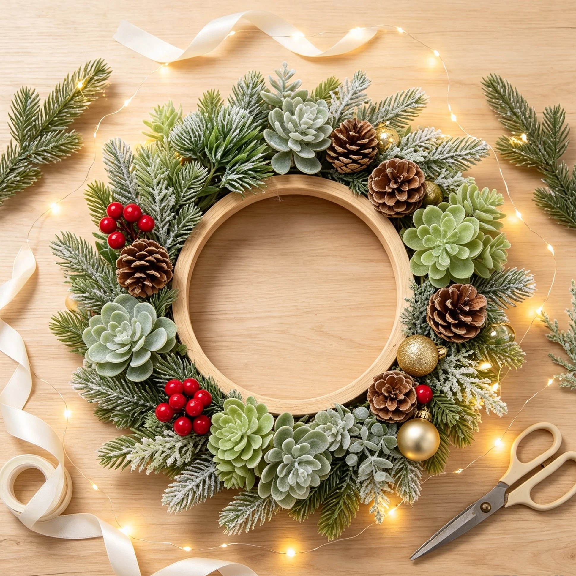 1/3PCS Bunga Sutra untuk Scrap - Christmas Wreath Fake ulasan dan harga