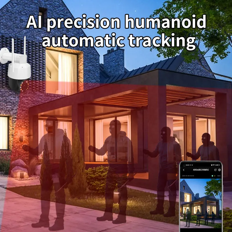 

5MP 1944P Srihome APP 20X Zoom 2.4G&5G Wireless PTZ wifi IP Dome Camera Full Color AI Humanoid Security CCTV Baby Monitor