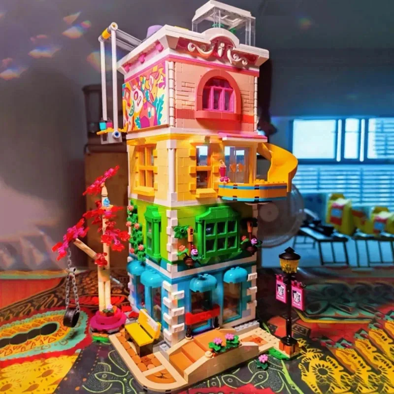 

2025 New CIty Holiday Leisure Vacation Entertainment Center Colorful Building Assembly Building Block Toy Series Girl Gift