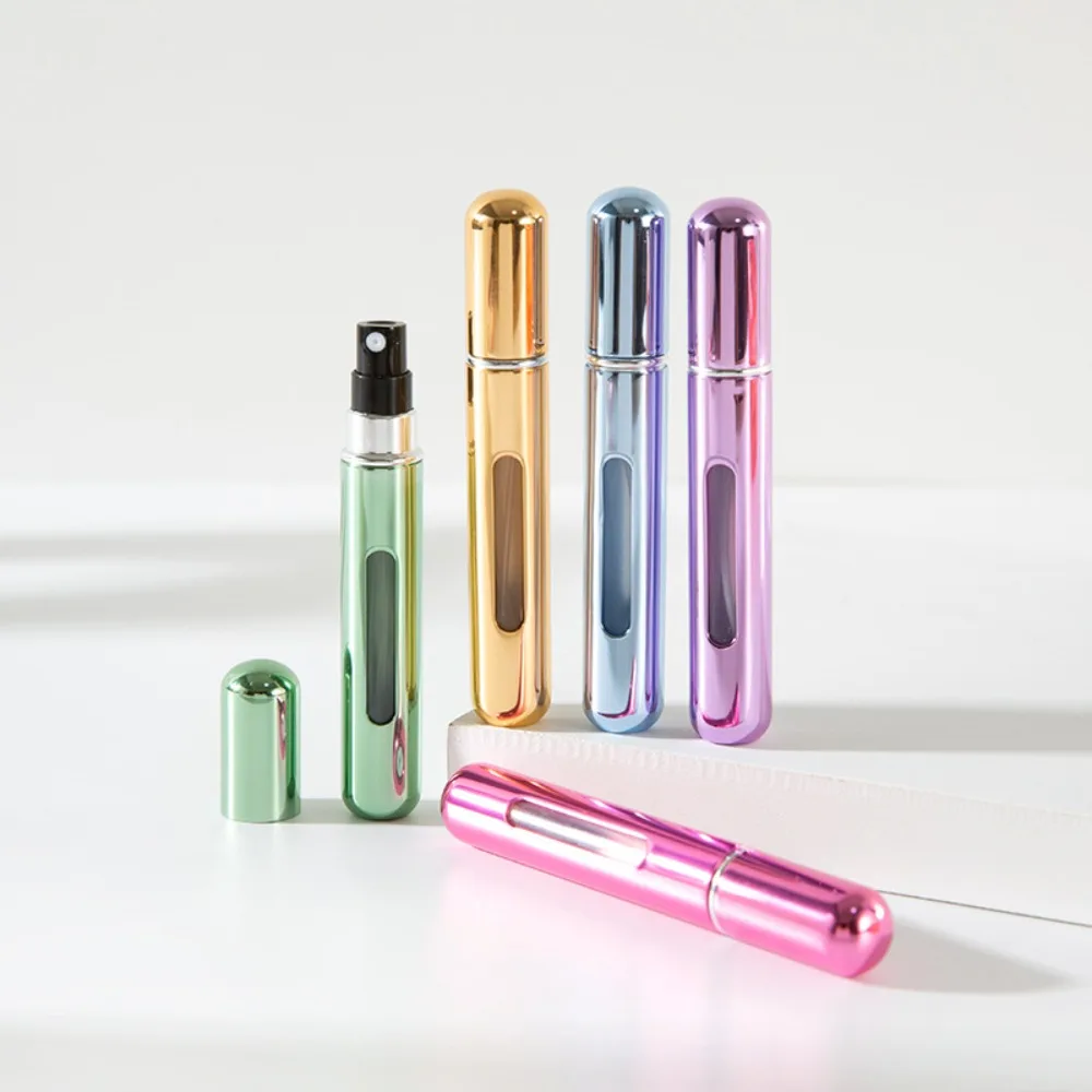 New Hot 8ML Bottom Refill Aluminum Perfume Atomizer Portable Direct Press Fine Mist Spray Bottle Cosmetic Oral Travel Container