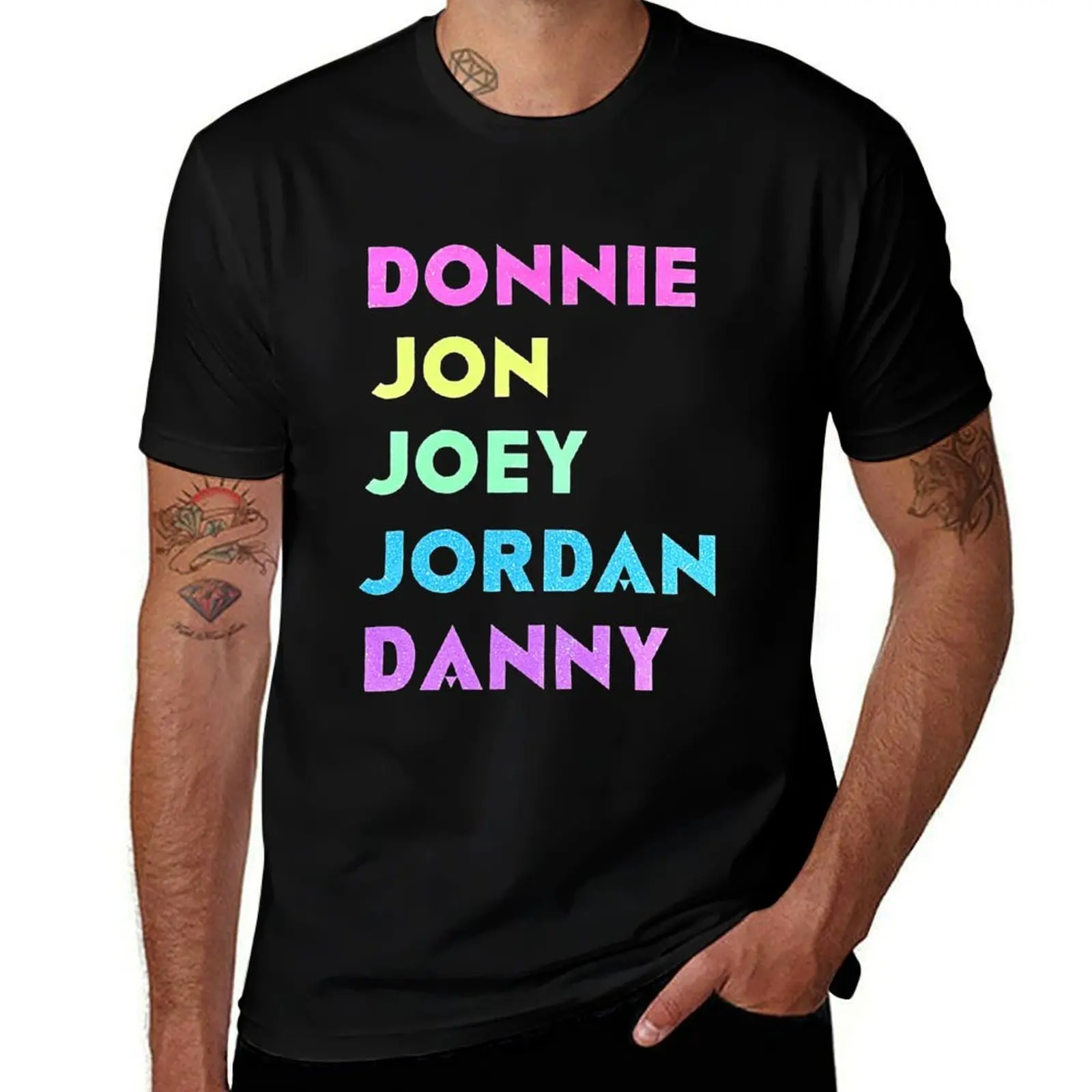 NKOTB Bling Name T-Shirt anime t shirts oversize T-Shirt