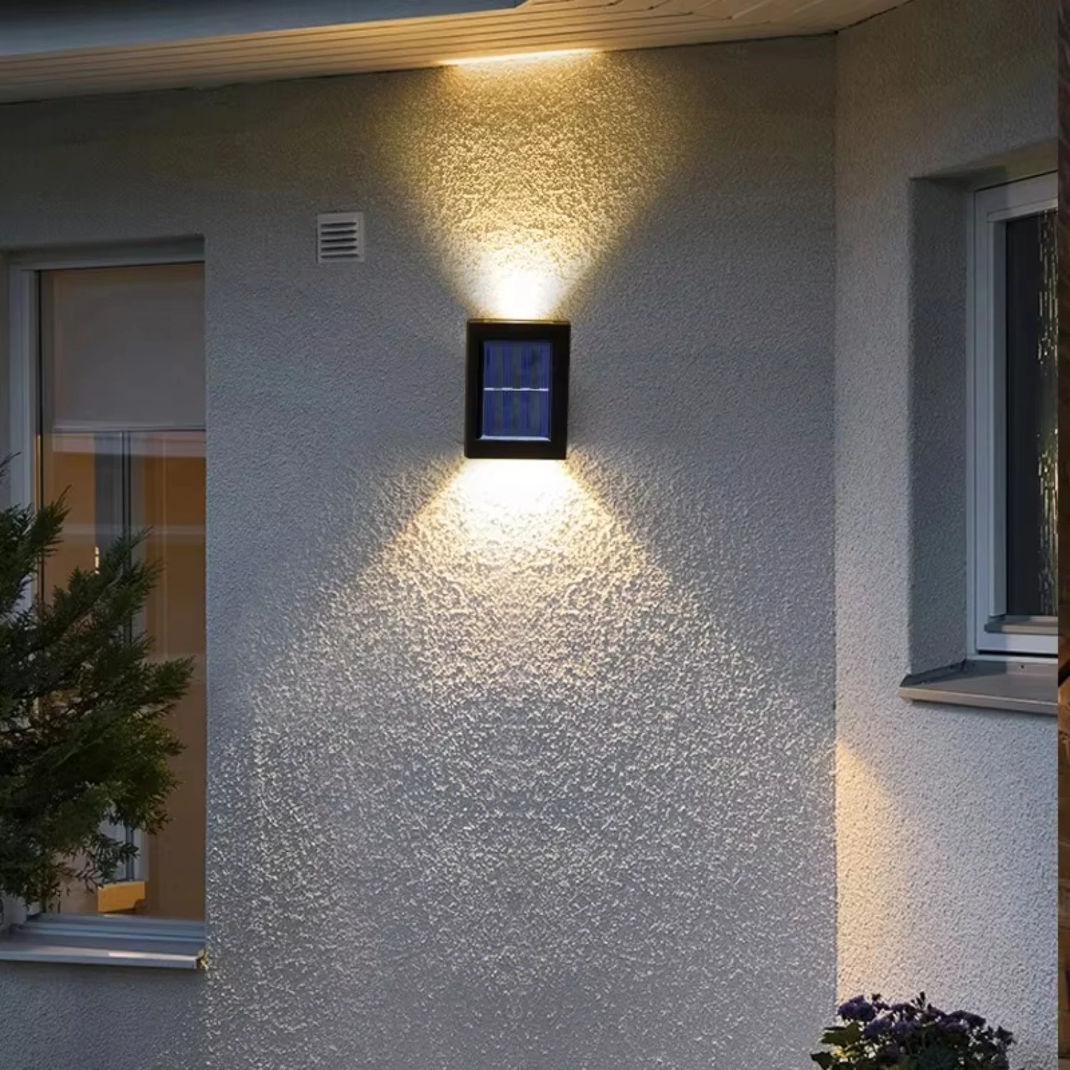 Smart Solar 2-LEDs Outdoor Light Waterproof Garden Decor Lamps  Balcony Courtyard Street Wall Light Solar Garden Outdoor Lamp