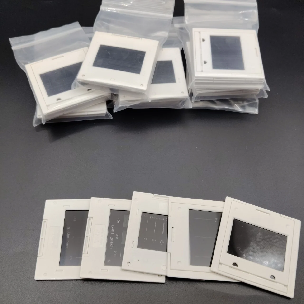 5Pcs Diffraction Grating Interference Sheet Set Single Double Triple Slit Optical Physics Experiment Teaching Instrument