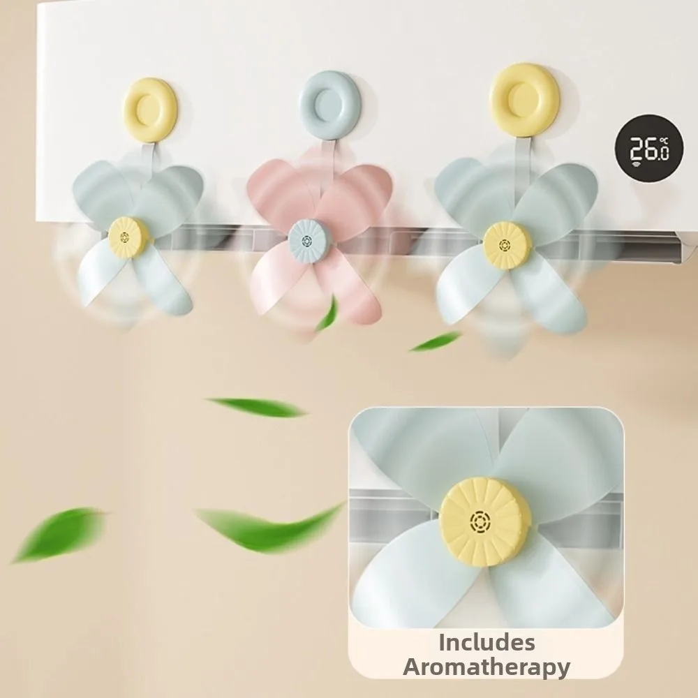 1/3Pcs Wall Mounted Air Conditioning Ventilator Windmill Shaped Anti Direct Blowing Air Conditioner Vent Fan Windproof