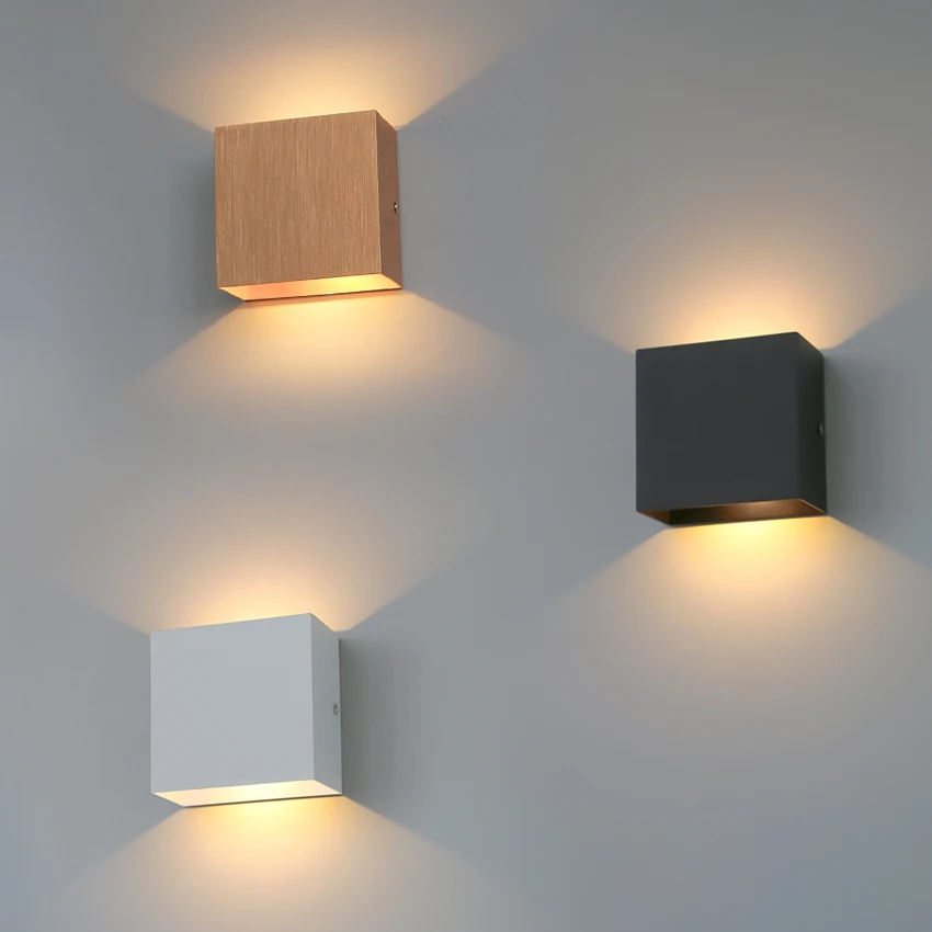 Lámpara de pared LED moderna de 6W, lámpara de pared minimalista para interiores, sala de estar, dormitorio, pasillo, decoración de iluminación, aplique de pared, luminaria de aluminio