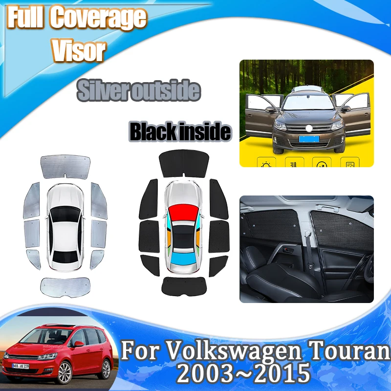 

For Volkswagen VW Touran T1 2003~2015 Side Window Sunshade Window Sunshade Thermal Insulation Windshield Anti-UV Car Accessories