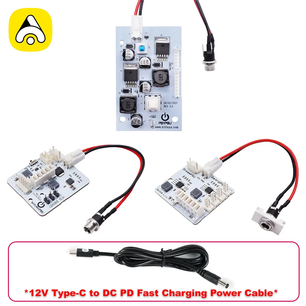 Rev 2.0 12V Power Supply Board For SEGA Dreamcast /PS1 Game Console Rev 2.1 Power Supply Replacement For Saturn