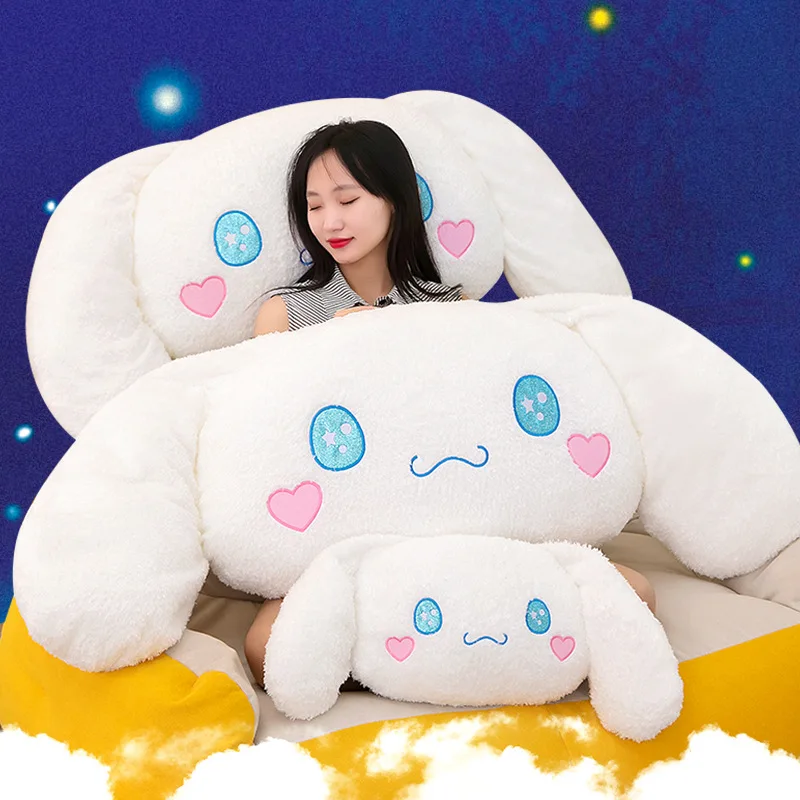 Almofada Sanrio Gigante Cinnamoroll Pelúcia, Kawaii Decoração Do Quarto, Bonito Dos Desenhos Animados Plushie Brinquedos para Meninas, Acessórios Anime