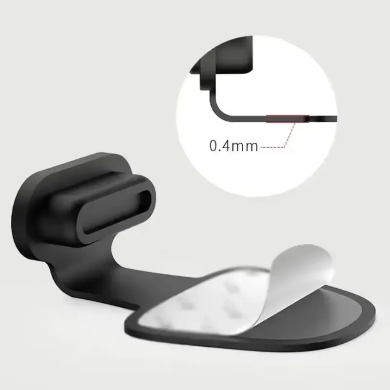 USB C Anti-Lost Dust Plug Silicone Detachable Adhesive Charge Port Protector Cover Dustplug for Samsung Google Pixel Accessories