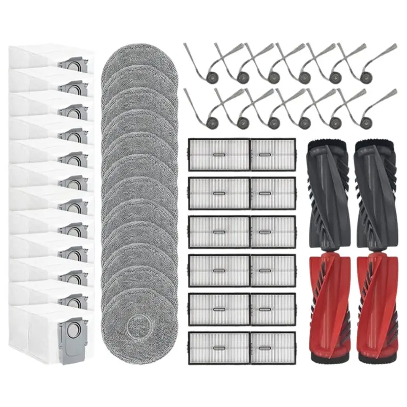 

Горячее предложение — сменные аксессуары для Roborock Qrevo Curv 2 Pro/Qrevo Curv X/Qrevo Edge/Saros 10R/S9 MaxV Slim: щетка, фильтр, насадка для влажной уборки (B)