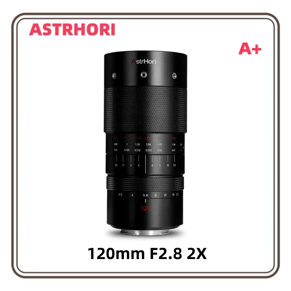 AstrHori 120 مللي متر F2.8 2X عدسة ماكرو إطار كامل فتحة كبيرة عدسة يدوية لسوني E نيكون Z كانون EF RF L جبل كاميرا بدون مرآة