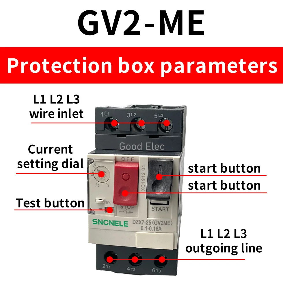 保護サーキットブレーカ,GV2-ME mpcb,モーター回路ブレーカー,保護スイッチ,1個