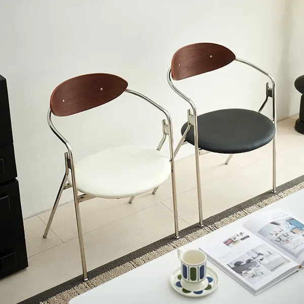 Mesa de jantar de laje de rocha nórdica, mesa oval dobrável de aço inoxidável média e antiga para casa e apartamento pequeno contra o