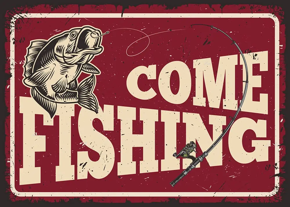 Lesiker Retro Tin Sign Fishing Season  Home Decor Tin Sign Retro Metal 12