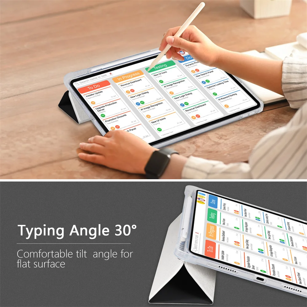 حافظة حماية iPad اللطيفة على شكل أرنب مناسبة لجهاز Apple iPad Pro 2024 11 بوصة، 2025 Air 5/4 10.9 بوصة، iPad 10 9.7 بوصة #6