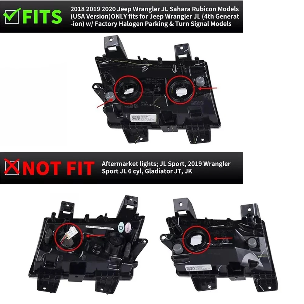 2x LED Sequential Blinker Frontstoßstange Seitenmarkierungsleuchte DRL für Jeep Wrangler JL 2018-2021 Repeater Parklampen Bernstein