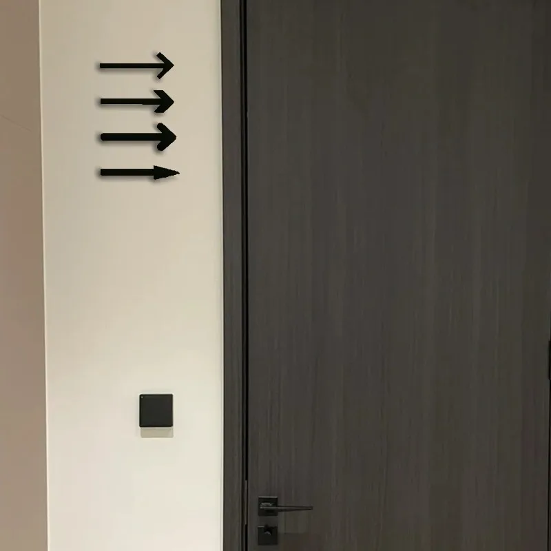Acrylic Arrow Direction Sign Wall Art Restroom Salon Hotel Door Modern Home Decor Hanging Plaque Ornament Gift Minimalist Indoor