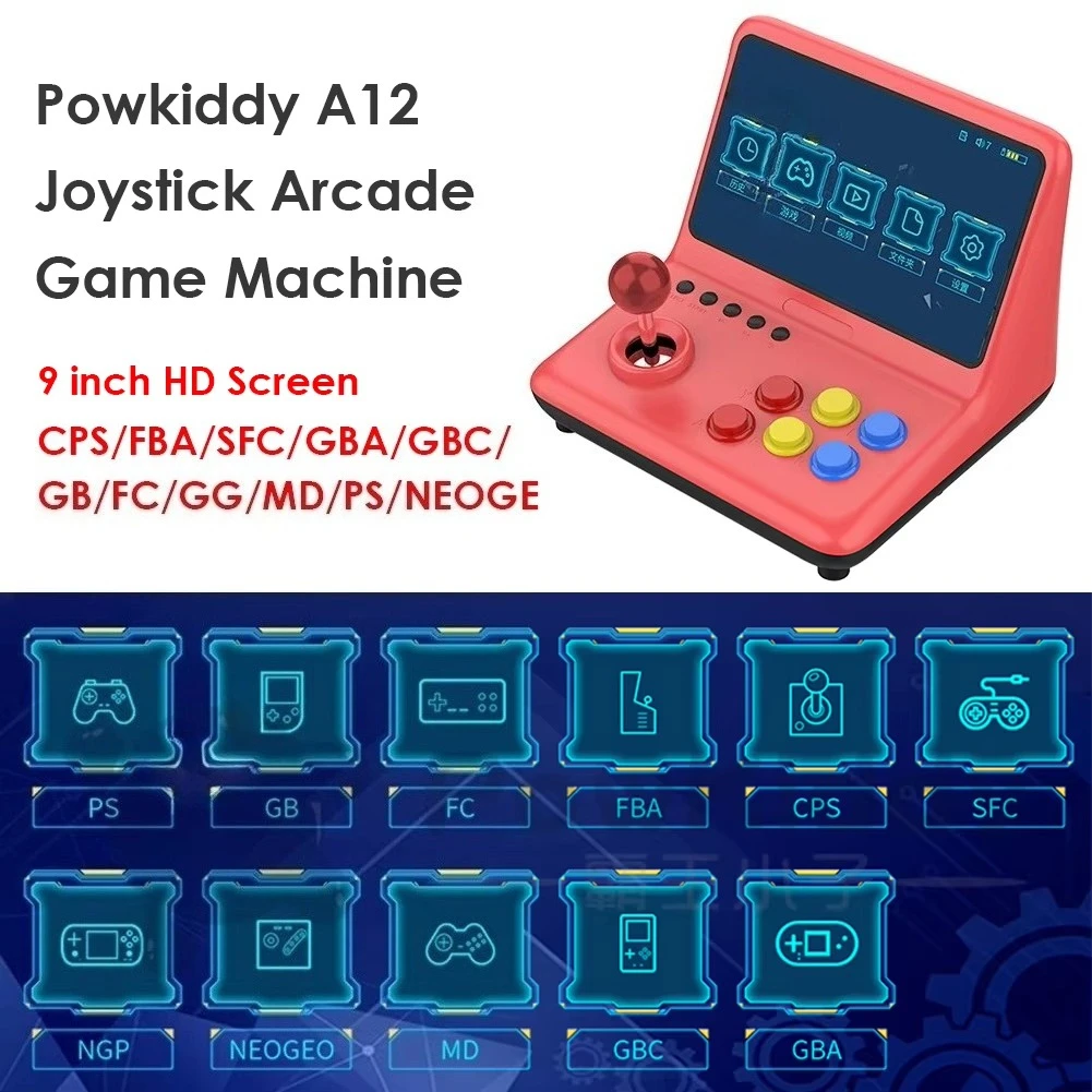 Gaming Console Definition - Powkiddy A12, een 9 inch arcade-gameconsole
