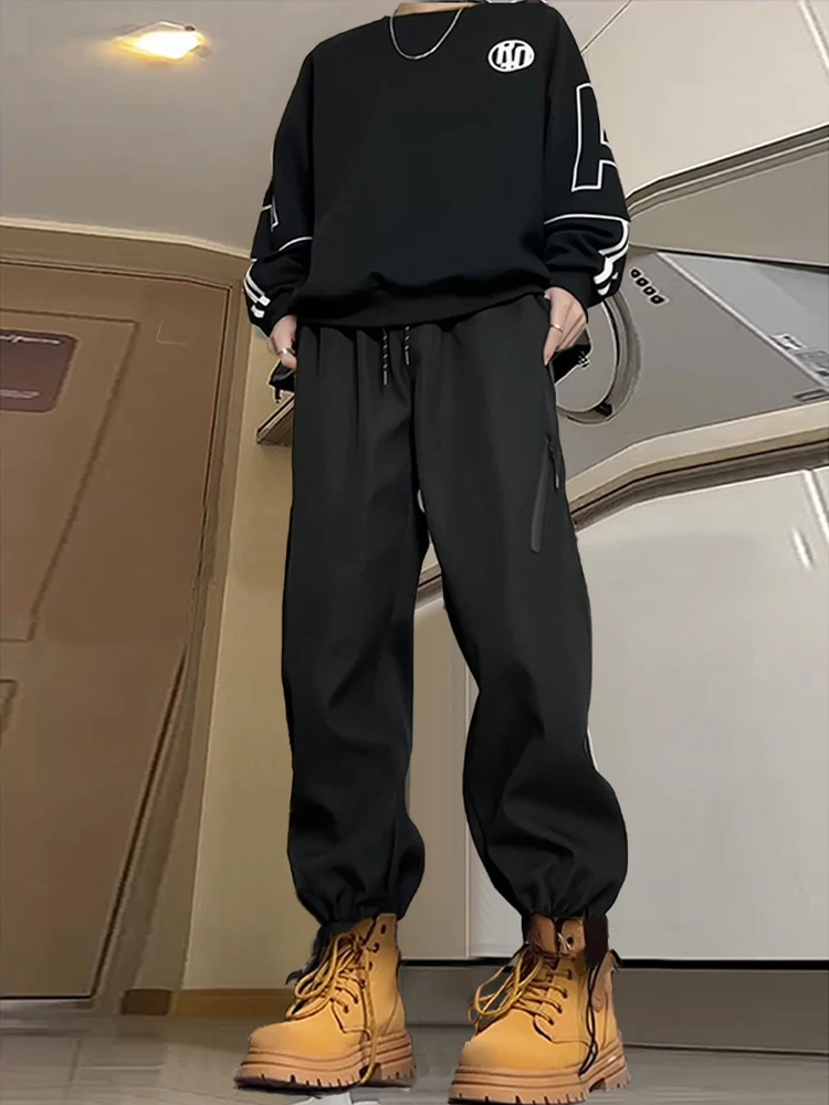 

Мужские брюки-карго на флисовой подкладке: теплые, водонепроницаемые, ветрозащитные, повседневные рабочие брюки прямого кроя для весны, осени и зимы