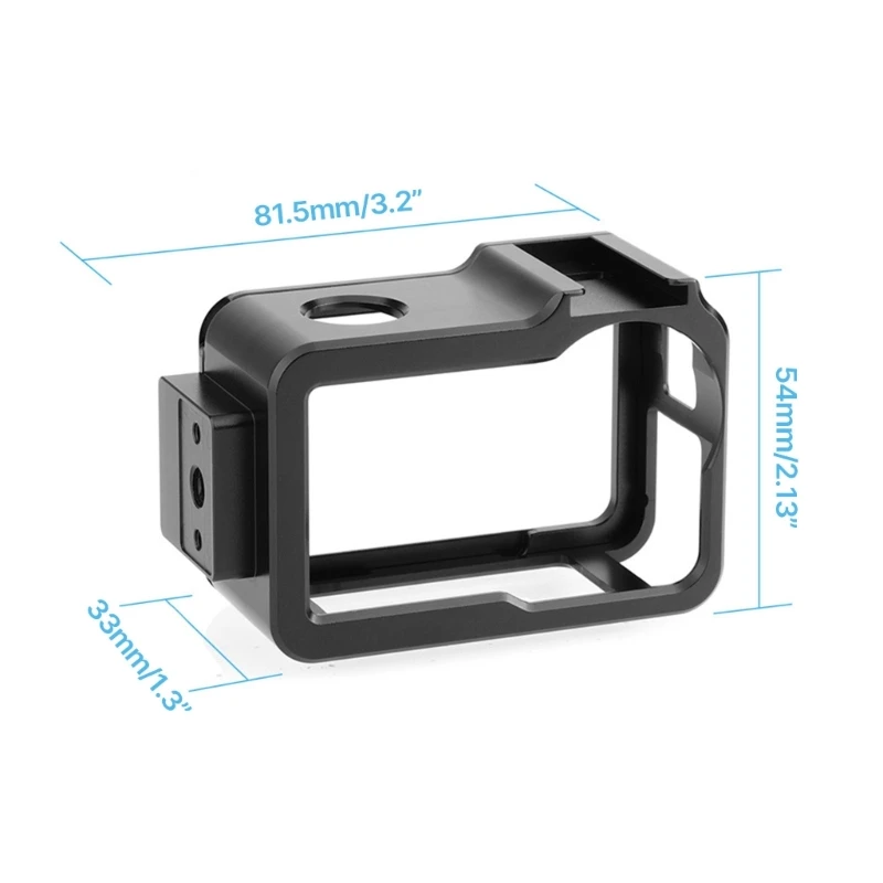 Étui de protection en métal pour caméra d'action 3/4, couvercle de cadre en alliage d'aluminium, trou de vis 1/4, cadre de montage, livraison directe