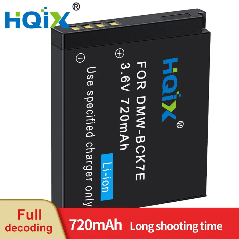 

HQIX for Panasoinc DMC-FH2 FH4 FH5 FH24 FH25 FH27 FH6 FH7 FH8 FP5 FP7FS14 FS35 FS16 FS22 FS28 Camera DMW-BCK7E Charger Battery