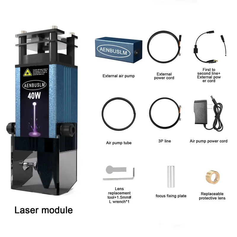 AENBUSLM 40W 80W Laser Cutting Module 450mm Blue Light Laser Engraving Head with Air Assist Woodworking Cutter CNC Laser Engrave - Image 7