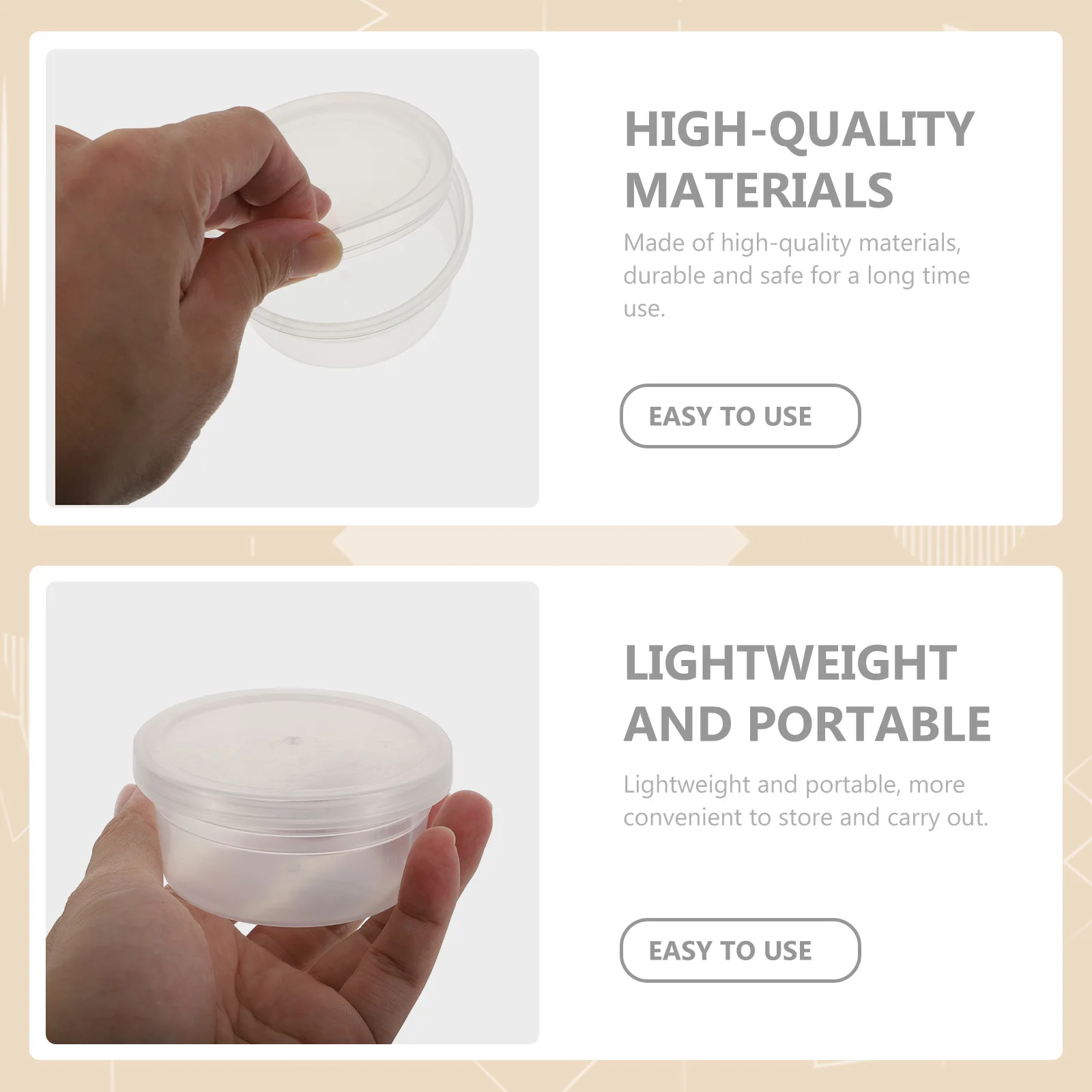 

20 Pcs Clay Storage Box Lightweight Portable Clear Case for Plasticine Tools Organizer PP Material Arts Crafts