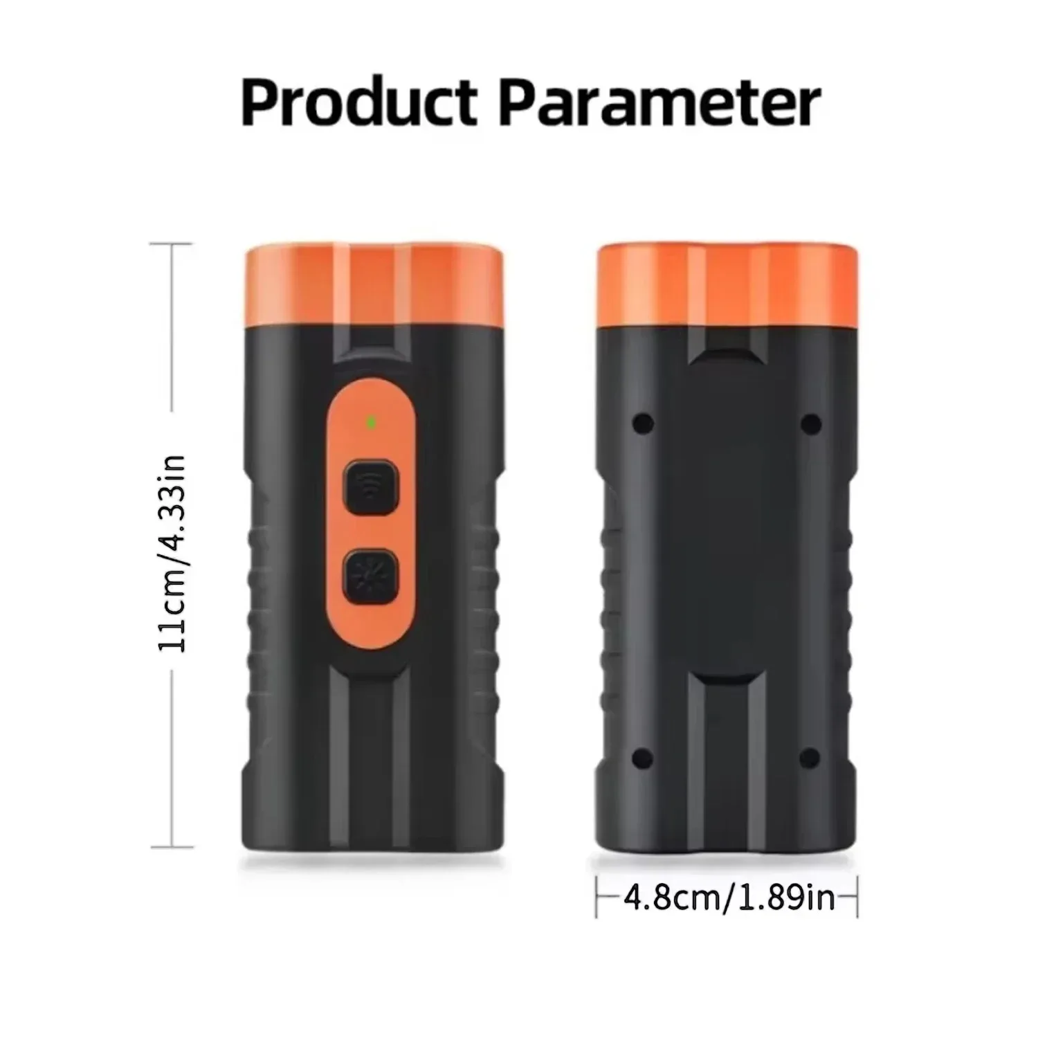 2025 Dual Head Ultrasonic Dog Repeller USB Rechargeable Dog Training Device High-Power Anti Bark Device with LED Flashlight.