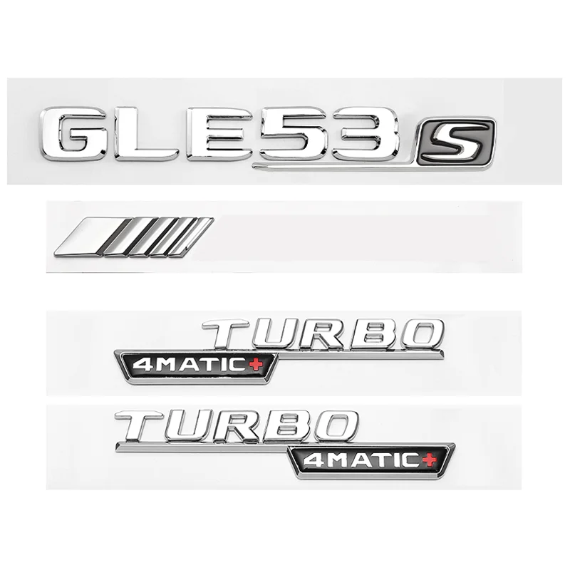 2017 Letters GLE43 GLE53 GLE63 GLE63S V8 Biturbo 4matic+ Emblem for Mercedes Benz AMG Car Side Trunk Rear W166 W167 Logo Sticke