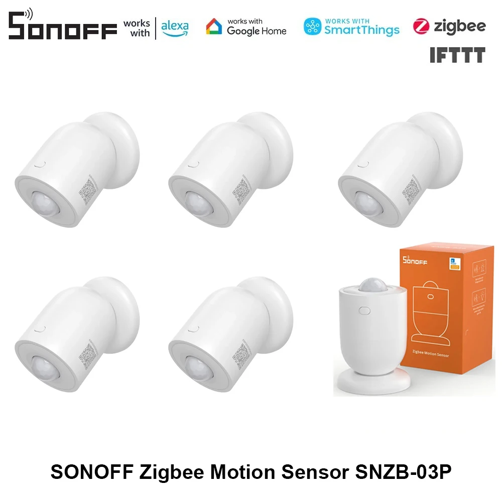 SONOFF SNZB-03P Zigbee Motion Sensor Home Security Local Smart Scene Linkage Via EWeLink APP Alexa Google Zigbee Hub Required