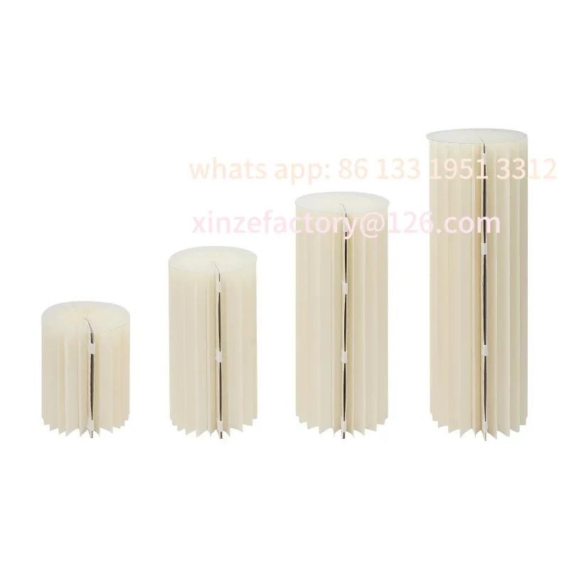 

Customizable Cardboard Centerpiece Display Party Rack Decoration Dessert Table Co3/4 Pcs Cylinder Foldable Wedding Flower Stand