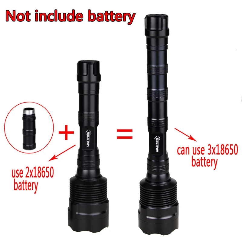 Tactical Flashlight Green/Red/White Aluminum 3*LED Camping Torch 1-Mode Powerful Night Hunting Light with Remote Pressure Switch