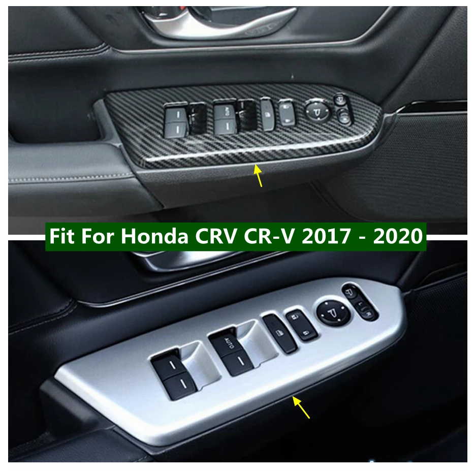 

Inner Door Armrest Window Glass Lift Button Control Switch Decor Panel Cover Trim For Honda CRV CR-V 2017 - 2020 Car Accessories