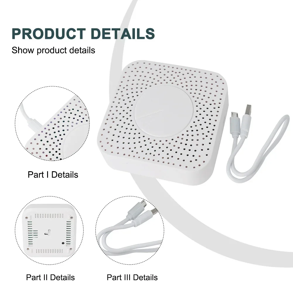 6-in-1 Smart Air Detector PM2.5/Formaldehyde/VOC/CO 2/Temperature/Humidity Detector Automated Air Detector Home Automation Kit