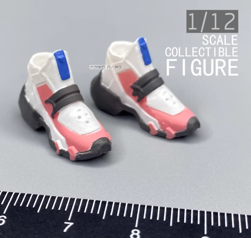 Skala 1/12 Level 9 taktische Soldat Puppe weibliches Mädchen Duo Duo Mode weiß solide Schuhs tiefel für 6 "Action figur sammeln DIY