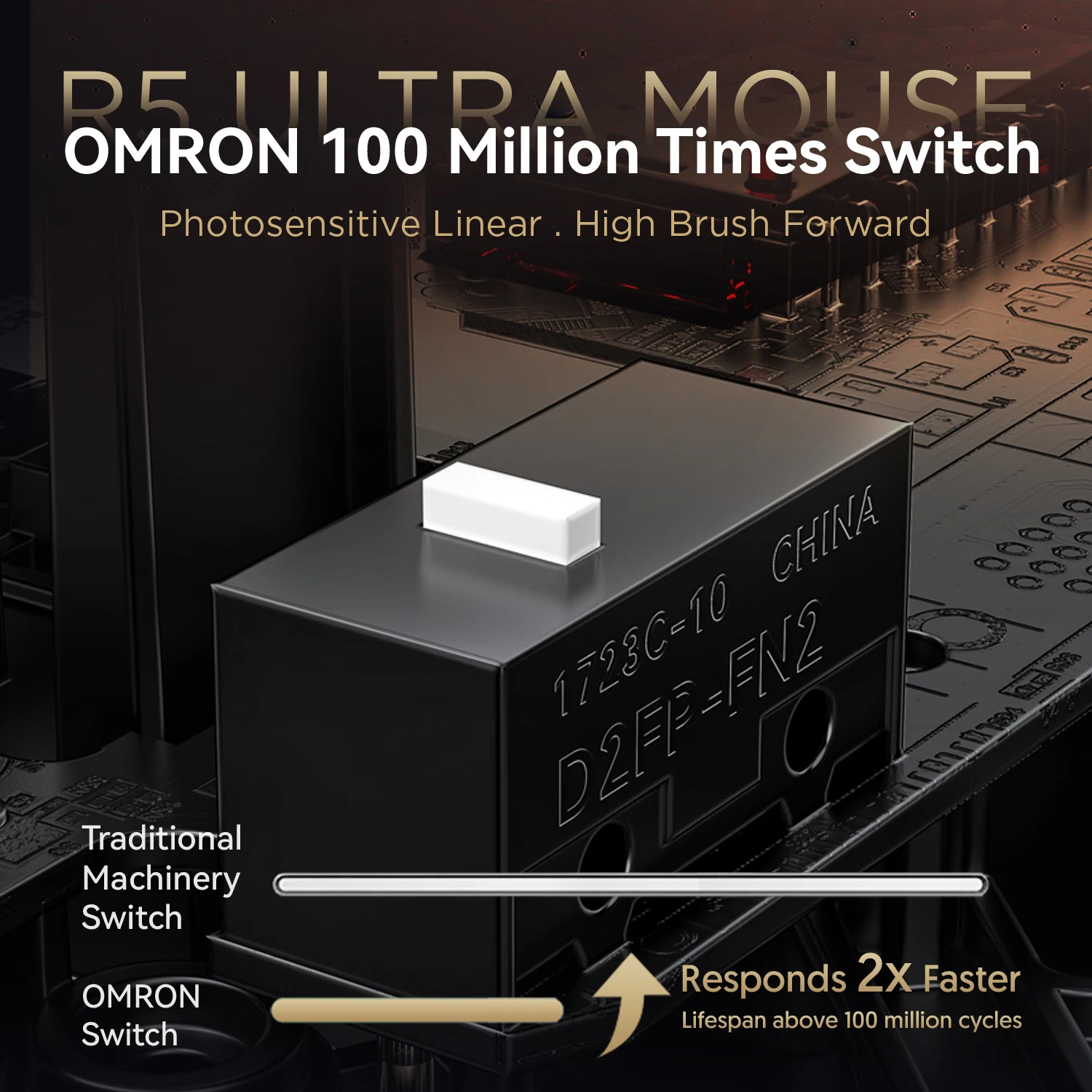 ATTACK SHARK R5 Ultra Fibra de Carbono Sem Fio 8K Gaming Mouse 39g SUPERLIGHT, PixArt PAW3950MAX Sensor de Jogos, 8000Hz Wireless Pol