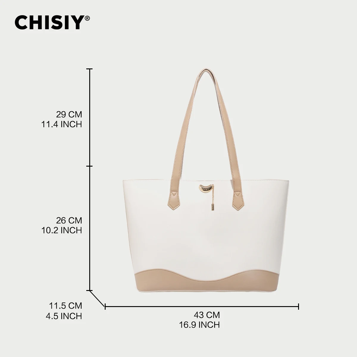 2 pieces of CHISIY original handmade handbags, shoulder bags, spring/summer white bags, women\'s business bags, commuters