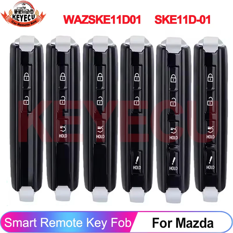 KEYECU WAZSKE11D01 For 2019 2020 2021 2022 Mazda 3 Hatchback CX-30 2021+ Smart Car Remote Key 315MHz 6A Chip Model: SKE11D01