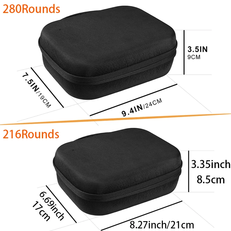 280/216 Rounds Case for Ammunition 9mm Bag Double-Layer Ammo Box Cartridge Pouch Portable Bullet Holder Handbag Outdoor Shooting