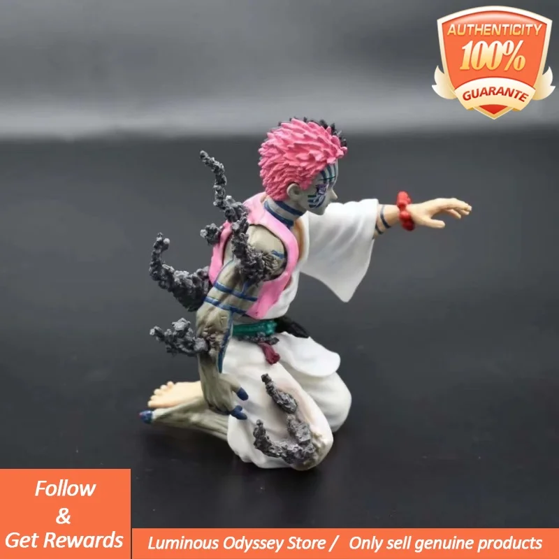 Demon Slayer รูป Akaza อะนิเมะ Hakuji ตุ๊กตาตุ๊กตา Pvc ตกแต่งอุปกรณ์ต่อพ่วงเดสก์ท็อปเครื่องประดับตกแต่งของเล่น