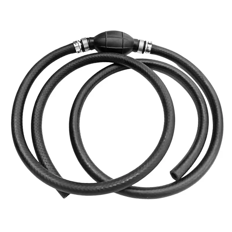 A84X-Fuel Line Assembly 3/8 Inch 6FT Boat With Primer Bulb Nylon Braided 3/8