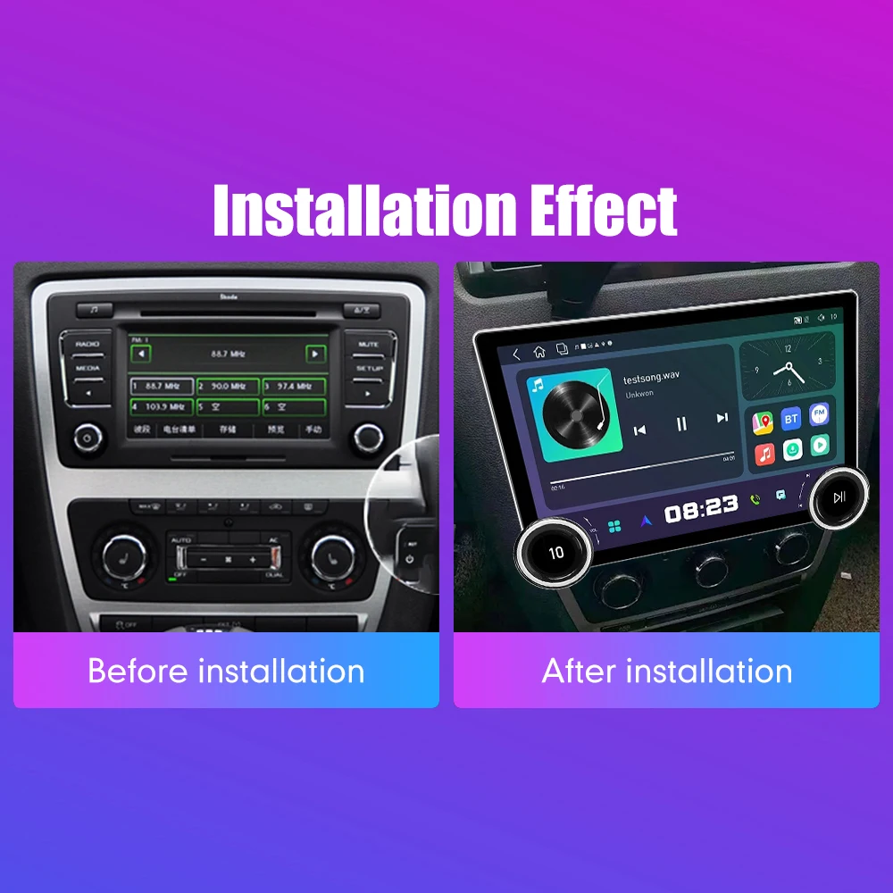 11.8 Inch 2K Double Knobs 2 Din Car Radio For Honda Octavia 2007-2013 Car Radio DVD Multimedia Video Player Android Auto Carplay