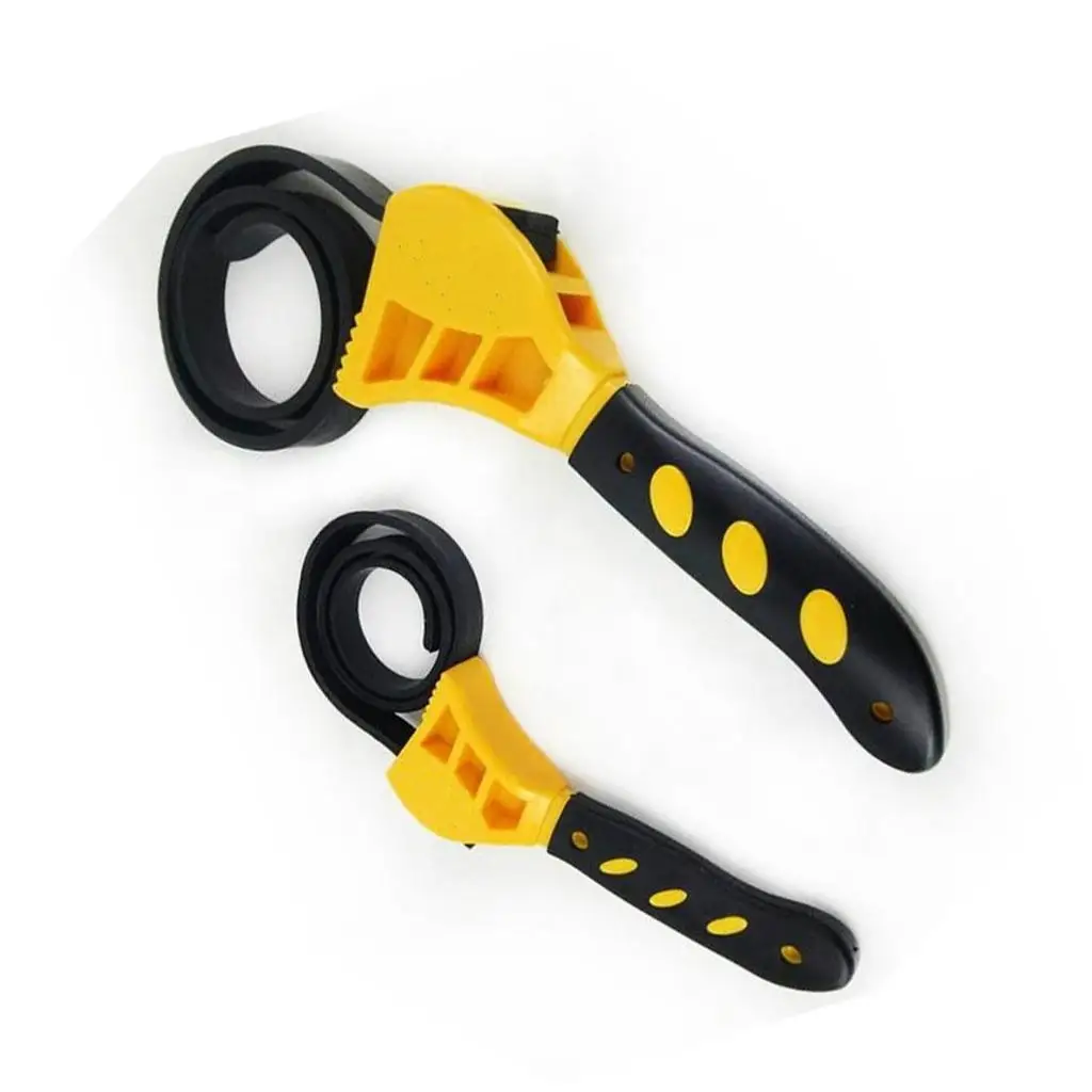 Oil Filter Cap Wrench Rubber Strap Adjustable Car Oil Filter Wrenches Set for Vehicle Engine Maintenance