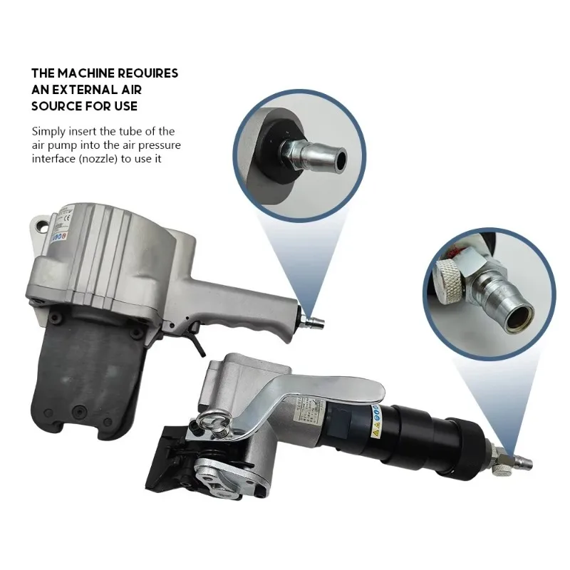 

【Brand new】Pneumatic Steel Strapping Machine High Speed Handheld Design For Logistics Transport Packaging Heavy Goods Industrial