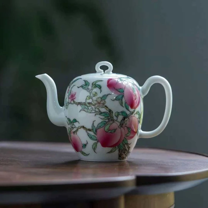 Hand painted pastel teapot to make tea exquisite tea ceremony